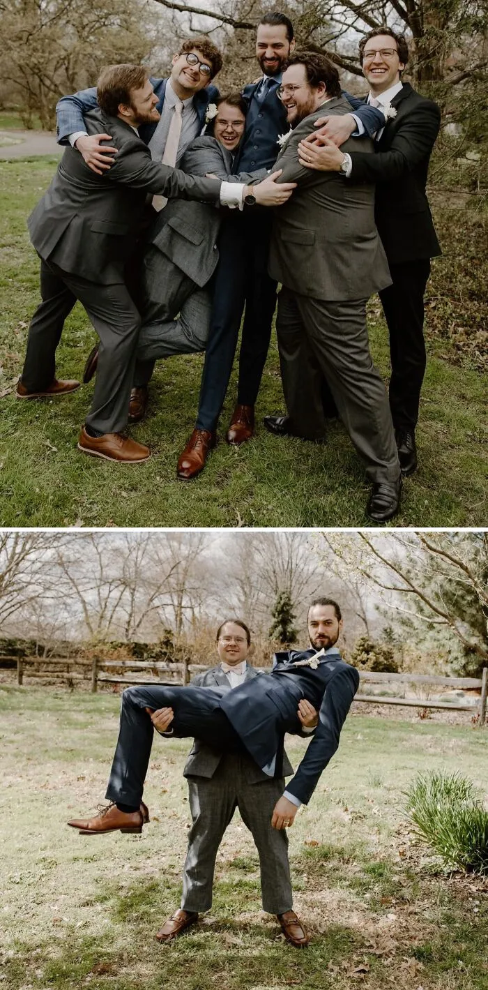 My Husband And His Groomsmen Had Fun With Their Photos