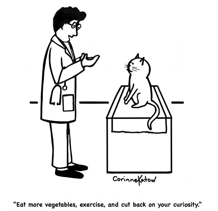 40 Clever Cartoons By Corinne Katow That Satirize Technology, Work, And Everyday Situations