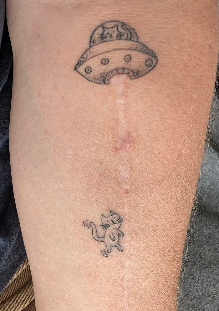 UFO Arm Tattoo To Highlight My Scar
