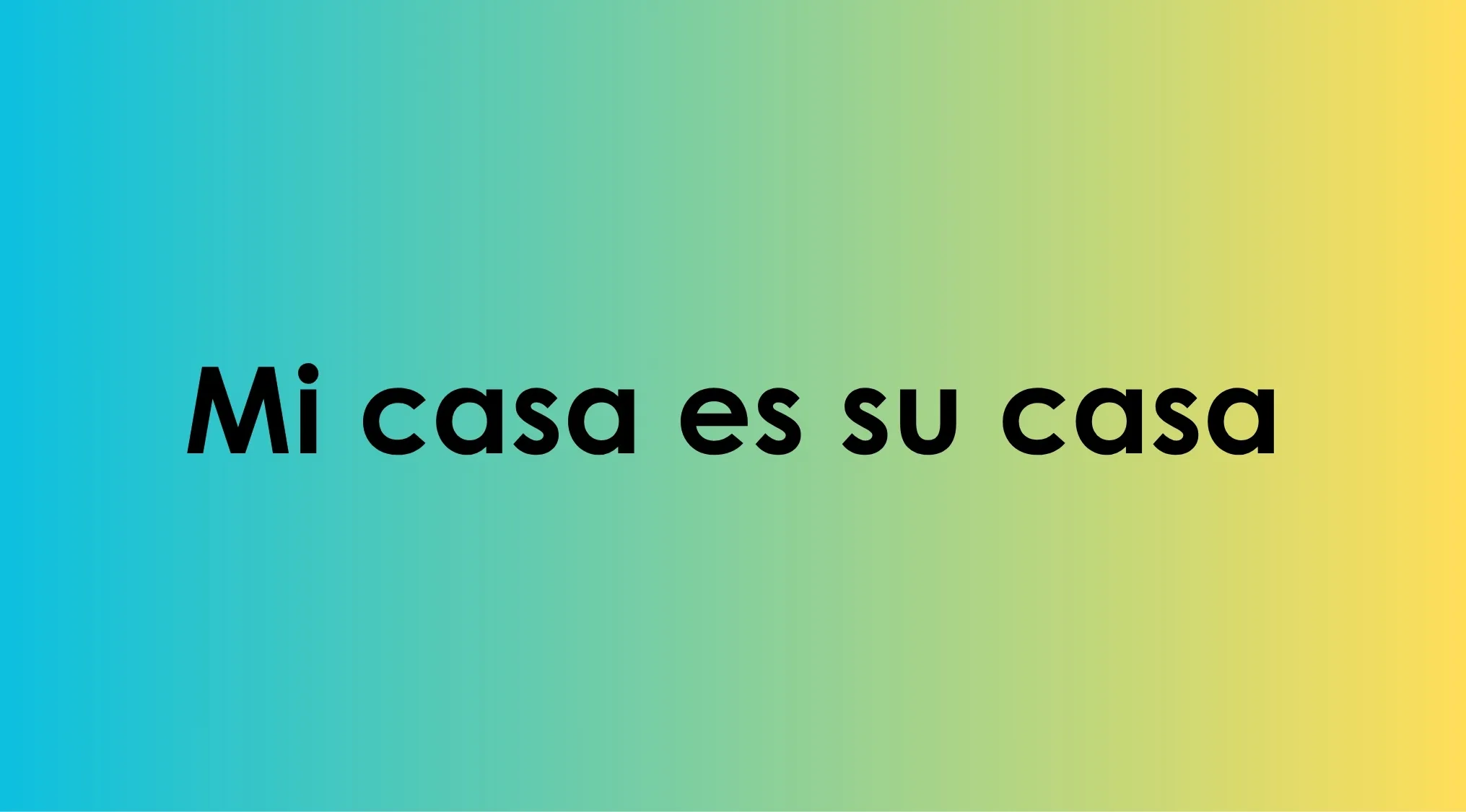 A general knowledge pub quiz question showing the Spanish phrase Mi casa es su casa for translation.