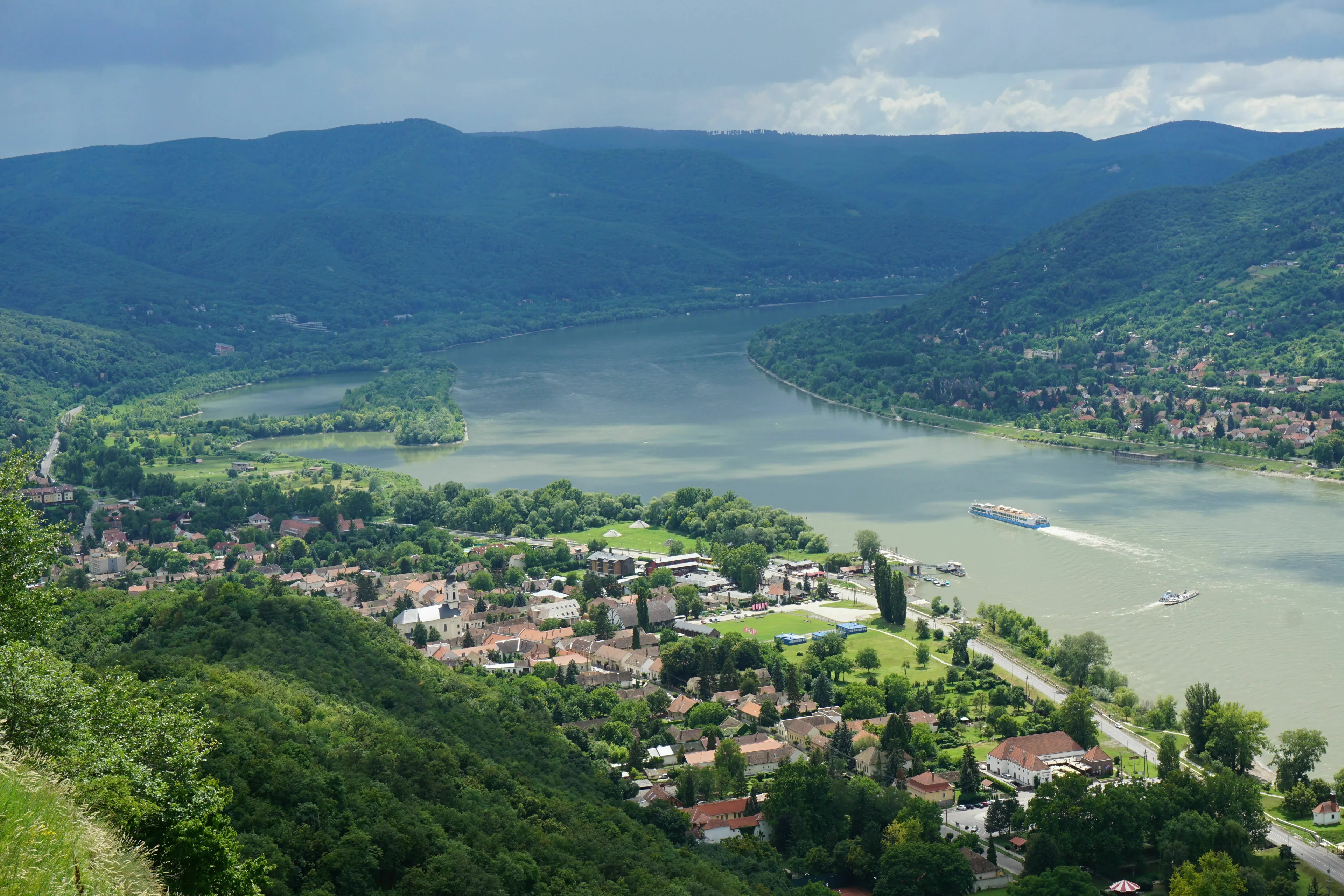 Scenic view of a European capital city divided by the River Danube, ideal for a general knowledge pub quiz.