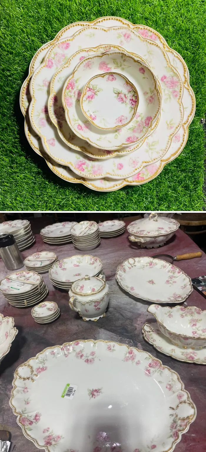 My Daughters Thrift Haul From Today. No Idea On Value Or History Of This Set. She Just Fell In Love With It