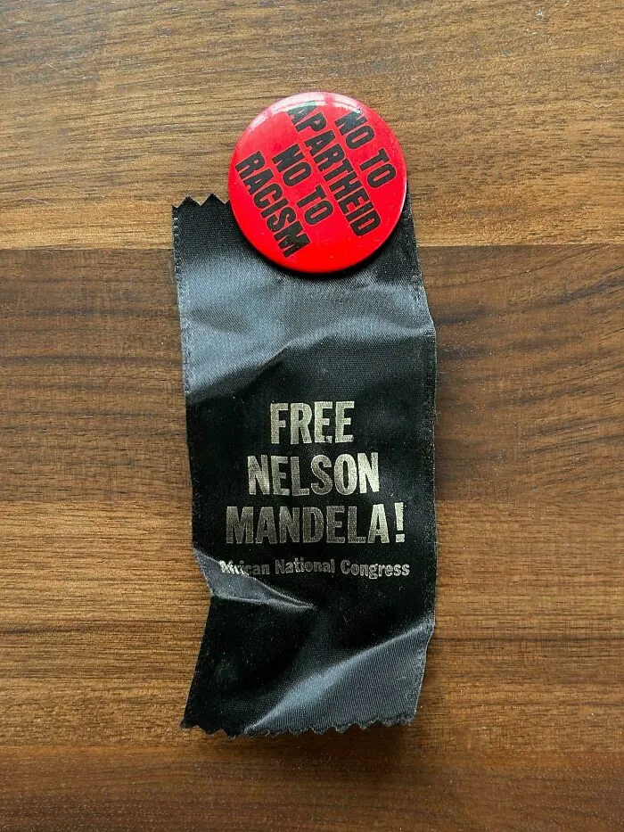 Pin And Ribbon From My Father Who Lived In NYC In The 60’s And 70’s
