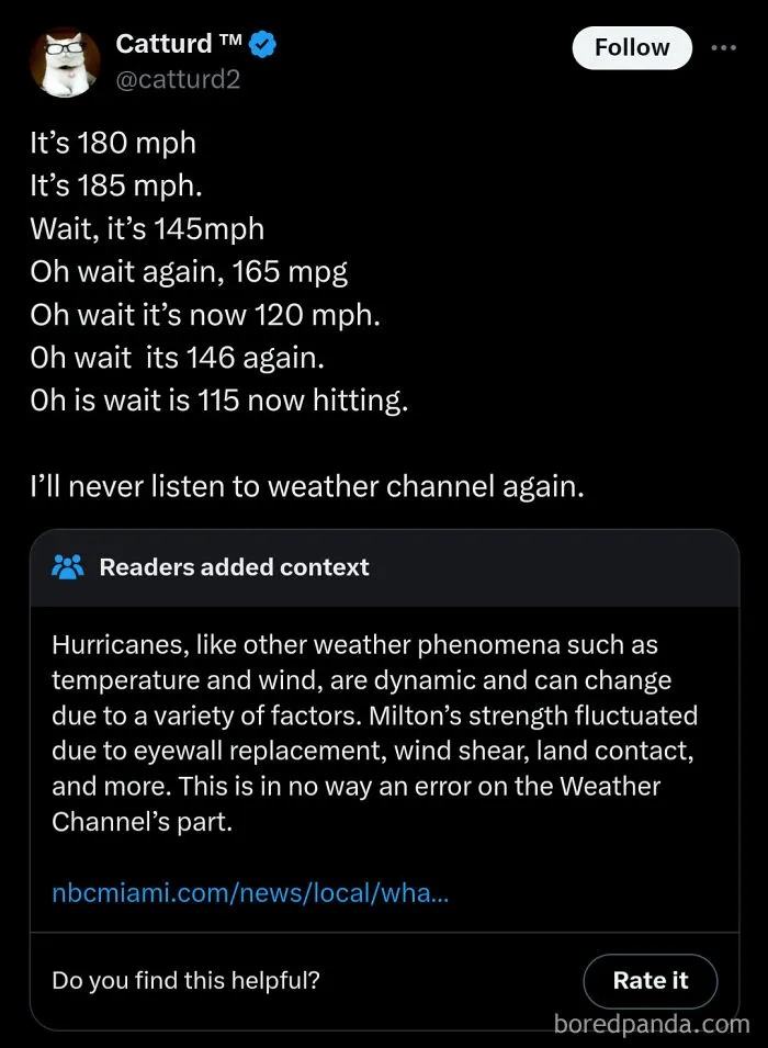 This Just In, Hurricanes Don't Have Cruise Control