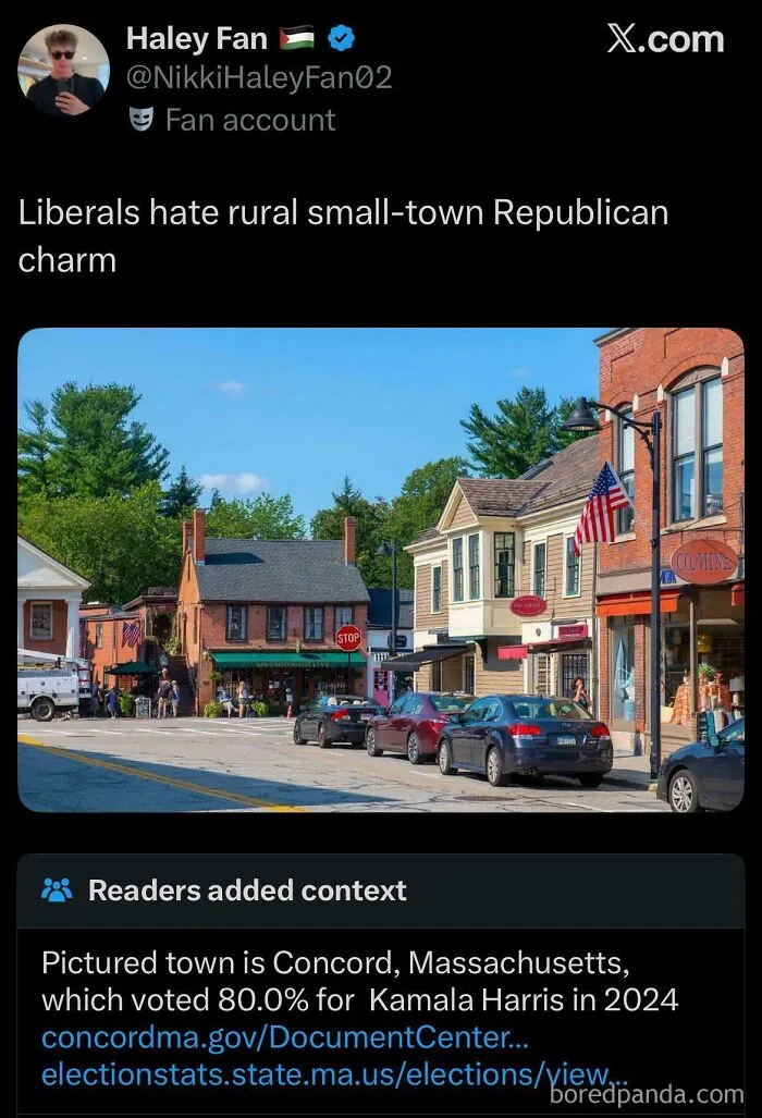 Concord, Massachusetts Is Liberal