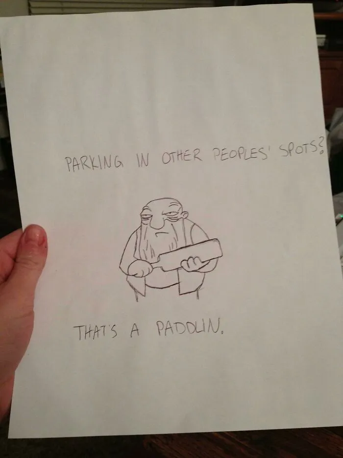 A Friend Came Over To Visit And Parked In One Of The Generally Empty Spots At My Building. She Came Back To Find This On Her Windshield