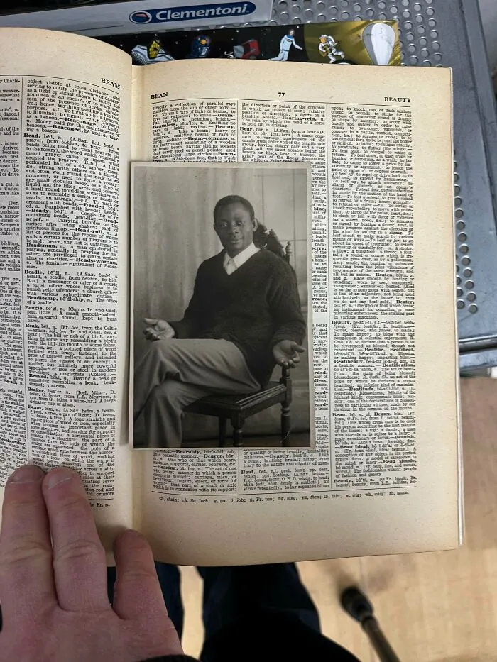 Portrait That Was Tucked Inside An Old Dictionary