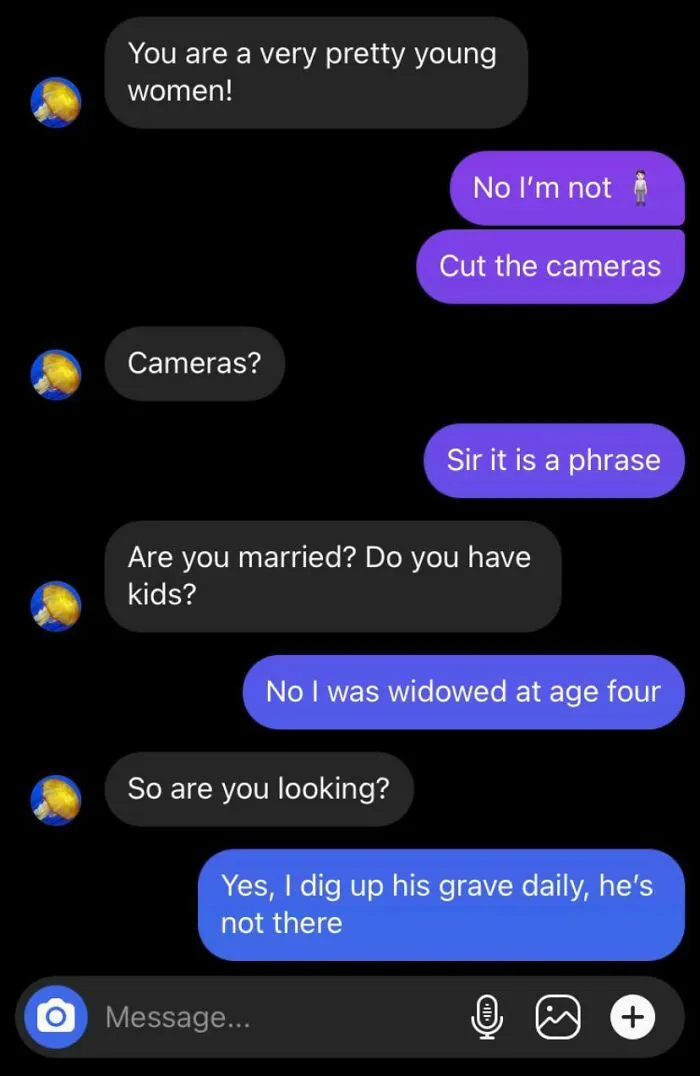 This Person Has Been Annoying My Friend For The Past Week And This Would Have To Be My Favourite Screenshot