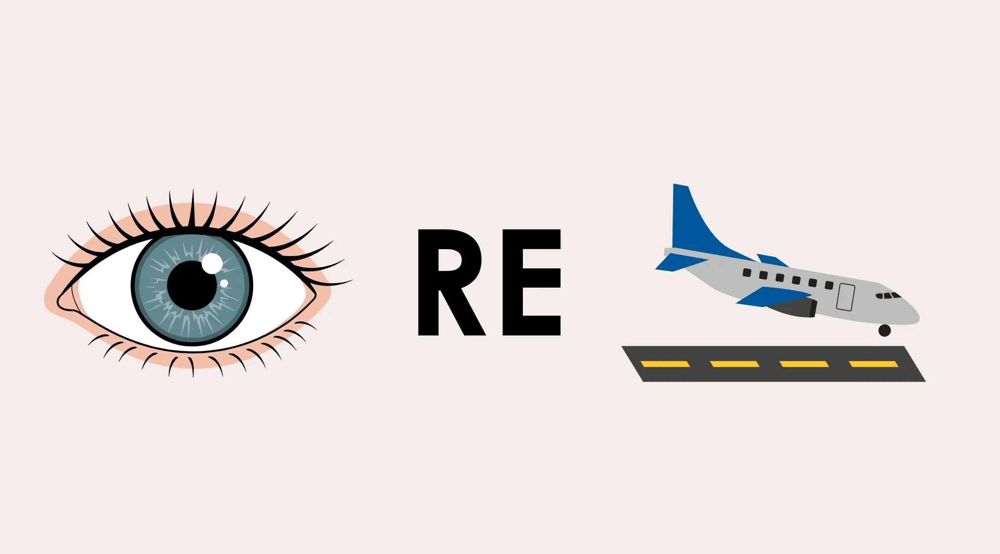 Rebus puzzle showing an eye, the letters RE, and a plane on a runway. Name the country.
