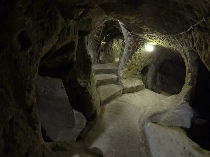 In 1963 , A Turkish Man Knocked Down A Basement Wall During Renovations And Accidentally Discovered Derinkuyu , An Ancient Underground City Extending 18 Stories Deep , It Was Equipped With Schools , Chapels , And Air Shafts , Designed To Hide Up To 20,000 People From Invaders