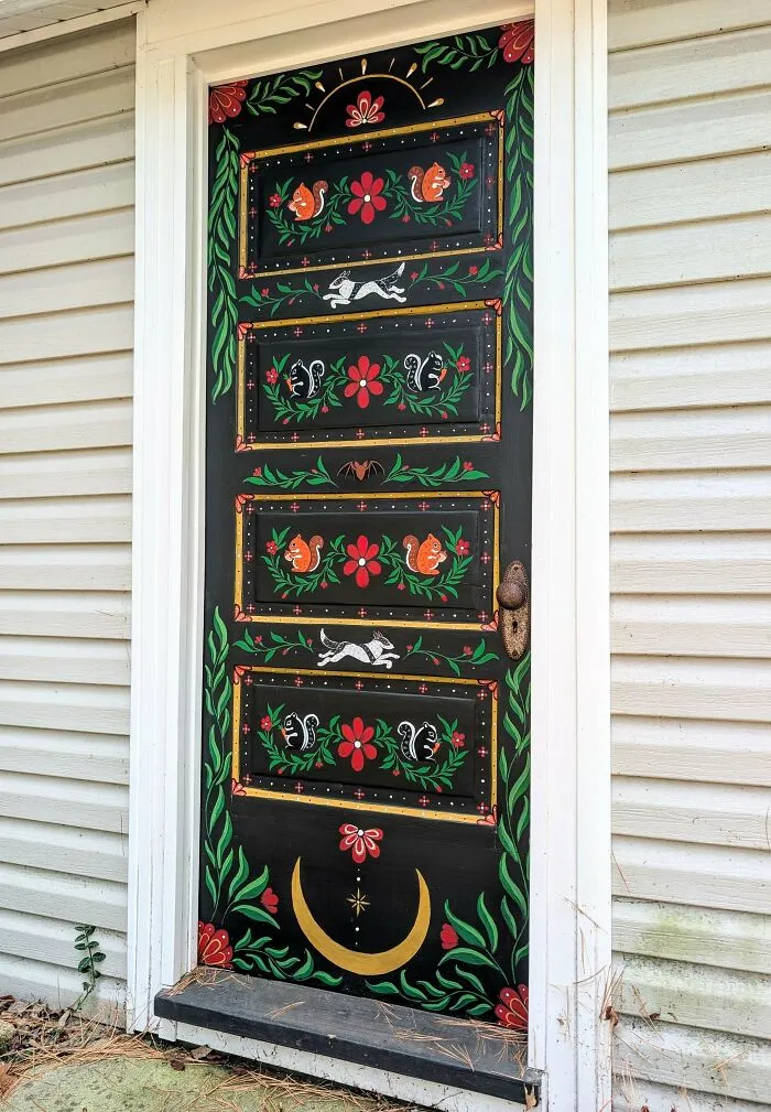 Our Back Door Now Tells A Story Of Our Dog And The Neighborhood Wildlife ❤️