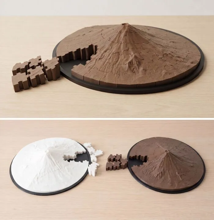 Mount Fuji As A 91 Piece Krypt Style Jigsaw Puzzle