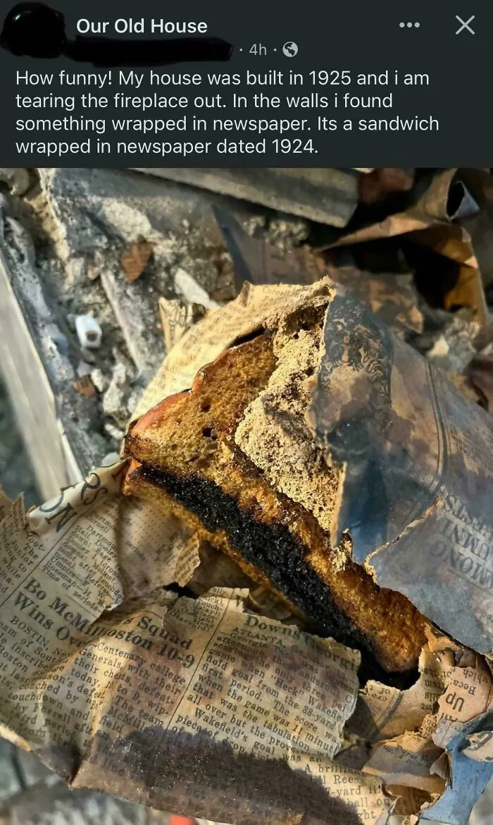 100 Year Old Sandwich Found