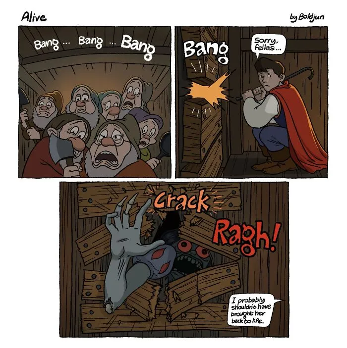 Dark Humor Meets Fantasy And Pop Culture In These 68 Comics By Boldjun