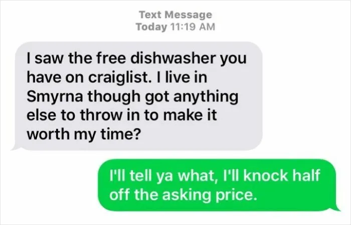 I Was Giving Away A Free Dishwasher On Craigslist And Caught One In The Wild!