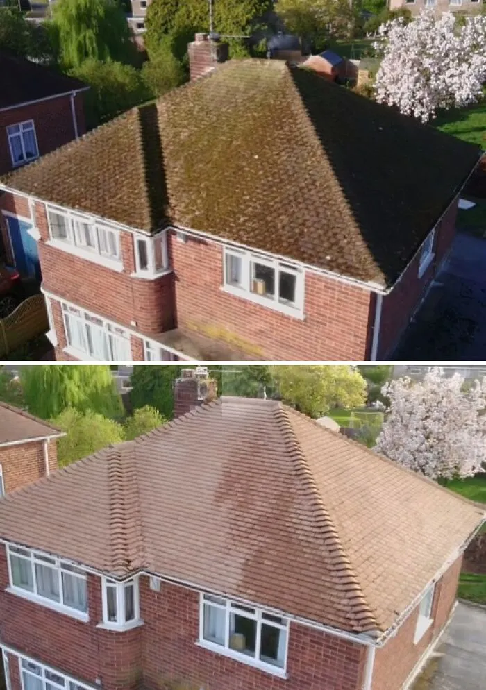 Low Pressure Clean Of A Roof