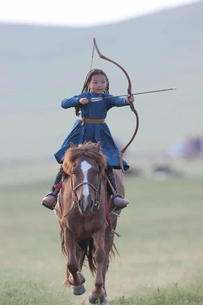 Meanwhile In Mongolia, 8 Years Old Archer Girl Angarag