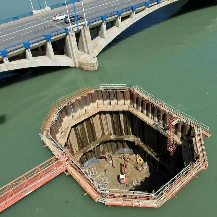This Is How Bridge Foundations Are Made