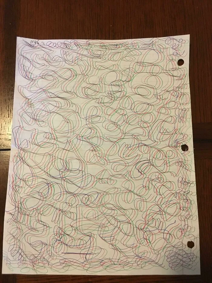 This Drawing Looks Out Of Focus The Further Away You Hold It