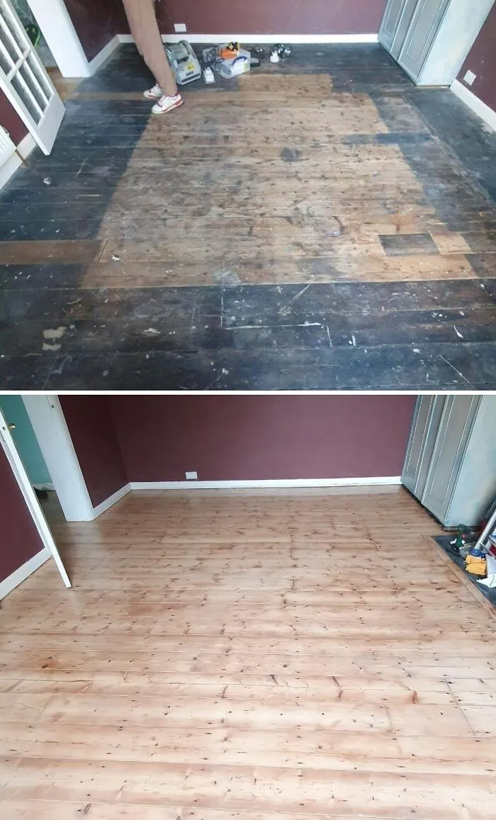 130 Year Old Floors Before And After