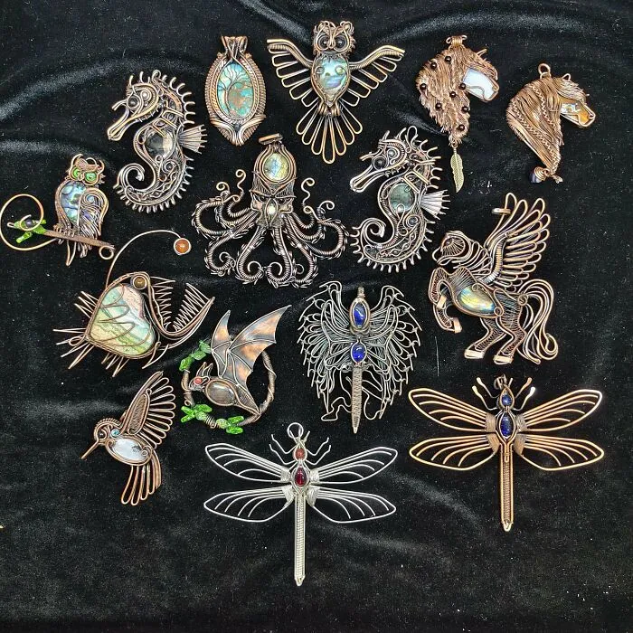 Hi Everyone, I Am A Wire Wrapped Pendant Craftsman And This Is The Work I Made. What Do You Think Of The Results?
