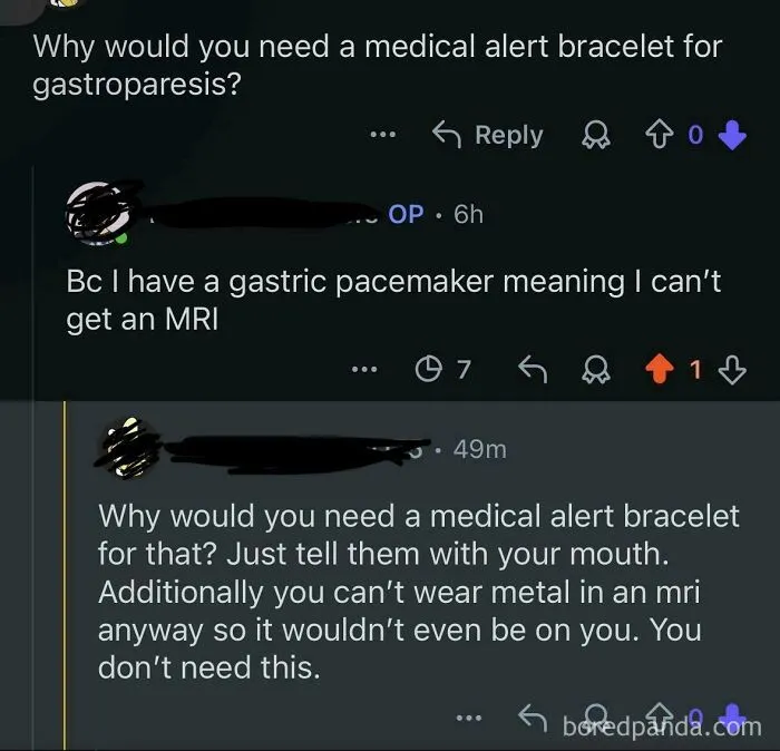 “You Don’t Need That”(Medical Bracelet).. Bc Ya Know, You Can Always Talk In An Emergency