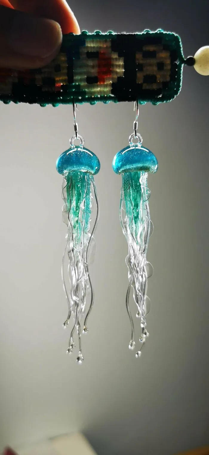 Jellyfish Resin Earring