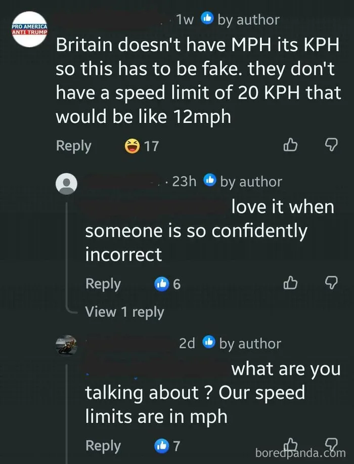 On A Post About Someone Speeding In A 20mph Limit