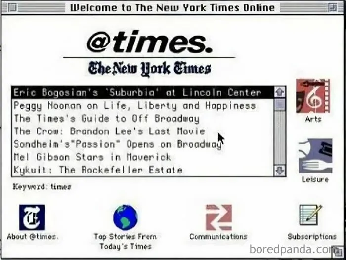 This Is How I Remember The Web Back In 94