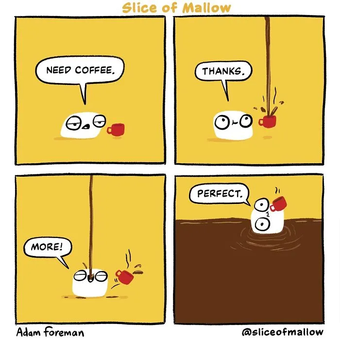 42 New Adorable Comics By Adam Foreman About A Marshmallow Dealing With The Ups And Downs Of Life