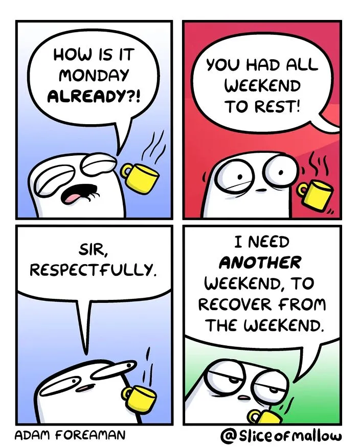 42 New Adorable Comics By Adam Foreman About A Marshmallow Dealing With The Ups And Downs Of Life