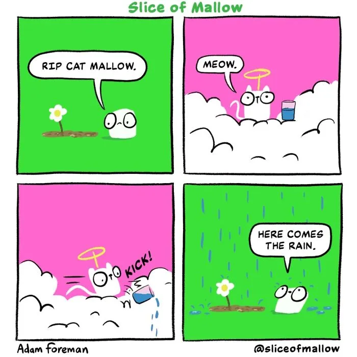 42 New Adorable Comics By Adam Foreman About A Marshmallow Dealing With The Ups And Downs Of Life