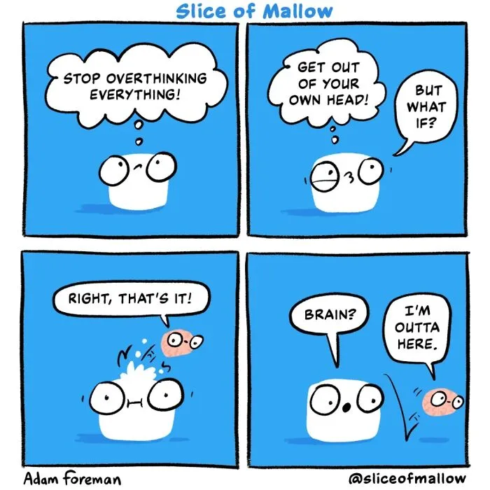 42 New Adorable Comics By Adam Foreman About A Marshmallow Dealing With The Ups And Downs Of Life