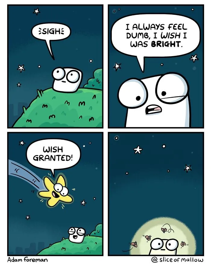 42 New Adorable Comics By Adam Foreman About A Marshmallow Dealing With The Ups And Downs Of Life