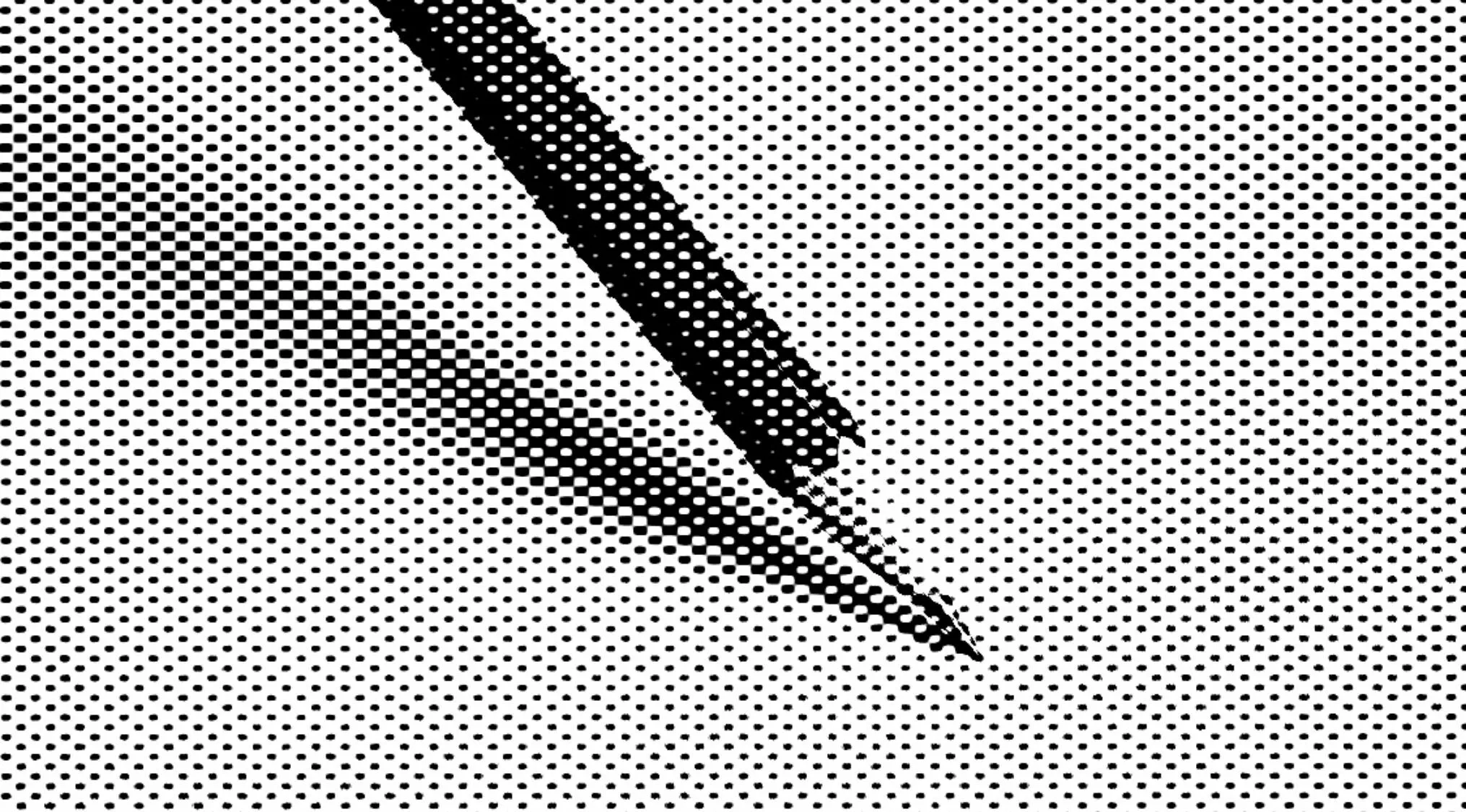 A distorted and glitched image of a pen, challenging viewers to guess which object this is.