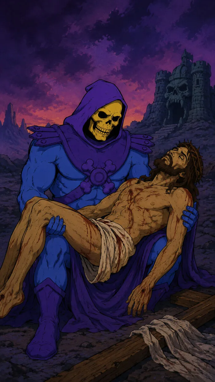 Cursed Cellphone Background Image Remember That Time Sleletor Held Jesus Christ's Body After Being Lowered From The Cross