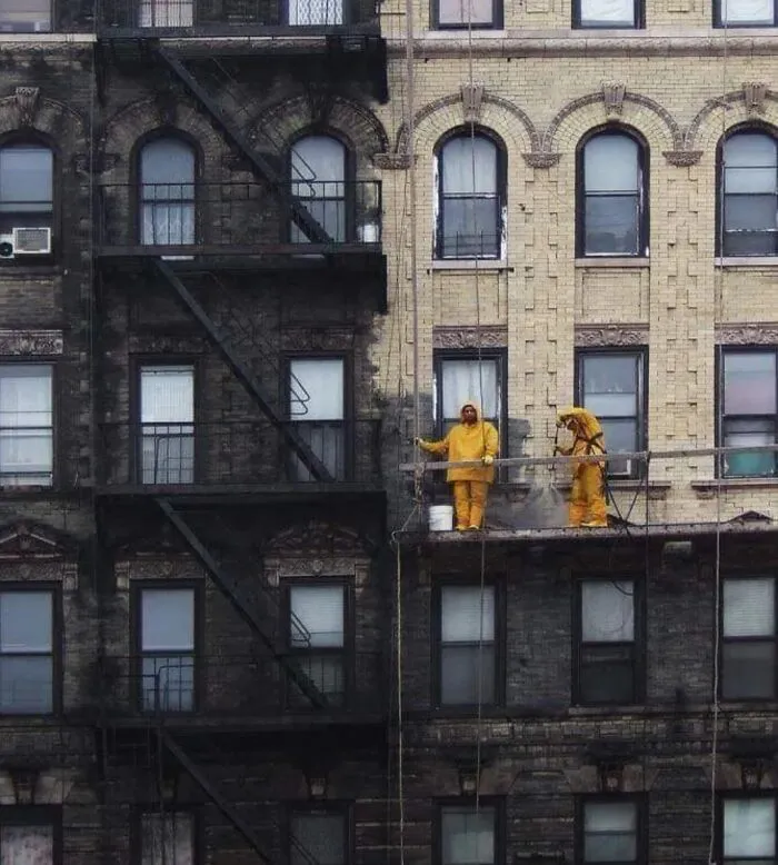 Power Washing A Building In NYC