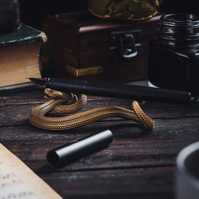 I Made A Rattlesnake Pen Holder In Brass And Tried To Carve Over 3000 Scales On Its Body, Would You Be Satisfied With This Work?