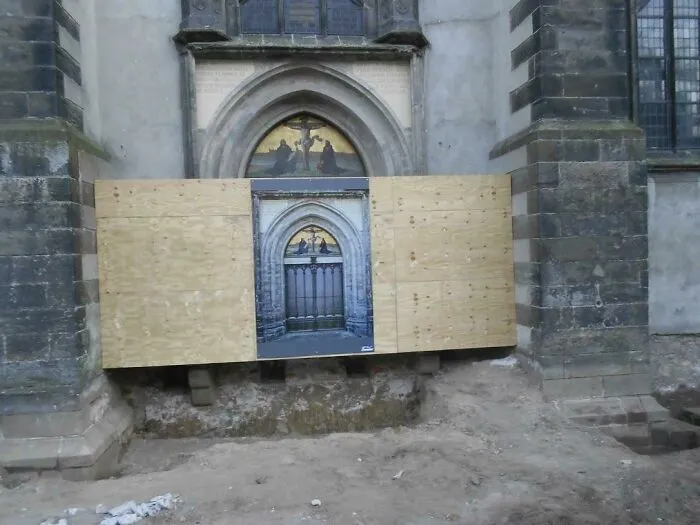 Traveled​ To Wittenberg, Germany In 2011. The Door Martin Luther Nailed The 95 Thesis Too Was Being Restored