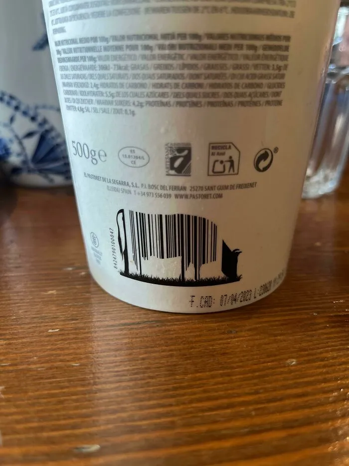 This Yoghurt Barcode Mildly Satisfied Us At Breakfast Today