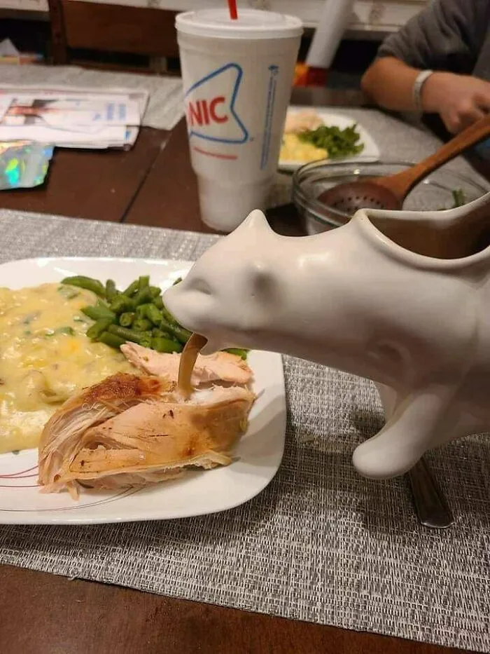 This Porcelain Gravy Cat
