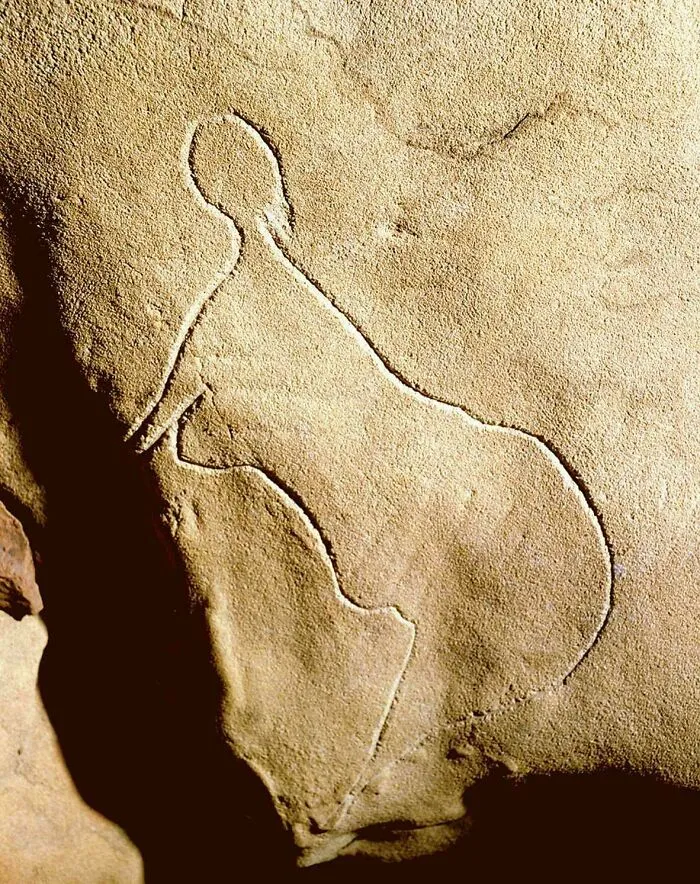 A 25,000-Year-Old Engraving Of A Woman Was Discovered Deep Inside A Cave In France