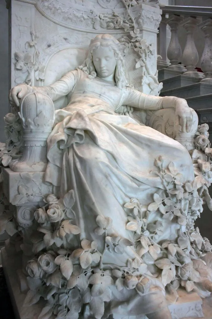 The Sleeping Beauty (Dornröschen), A Marble Statue By L. Sussmann-Hellborn, In The Alte Nationalgalerie, In Berlin, 1878