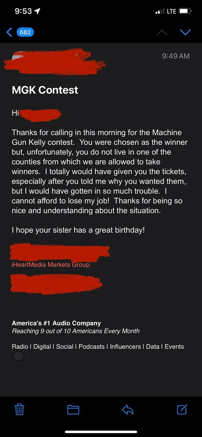I Won Mgk Tickets, But…