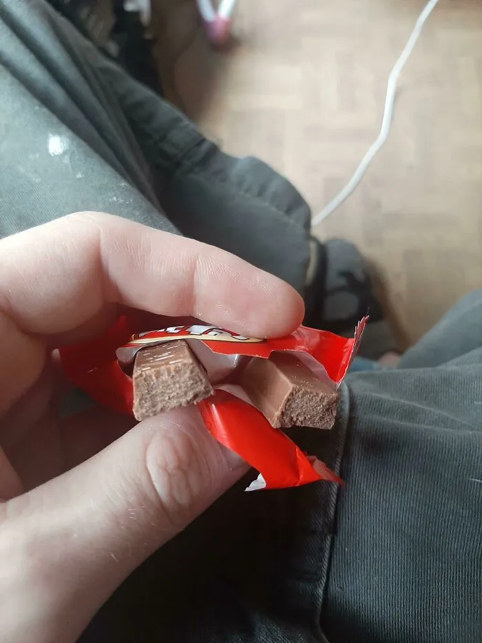 Got A Kitkat Today With No Crisp Just Chocolate
