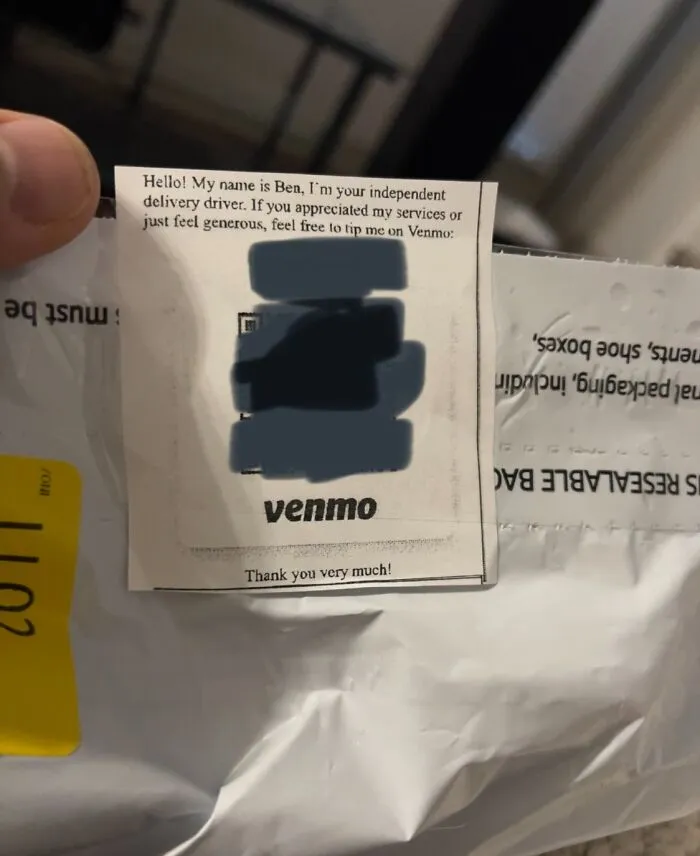 Asking For Tip For Delivering My Amazon Package