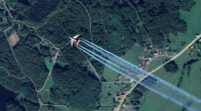 Found This Colorful Flying Airplane On Google Maps – Anyone Seen Similar Shots?