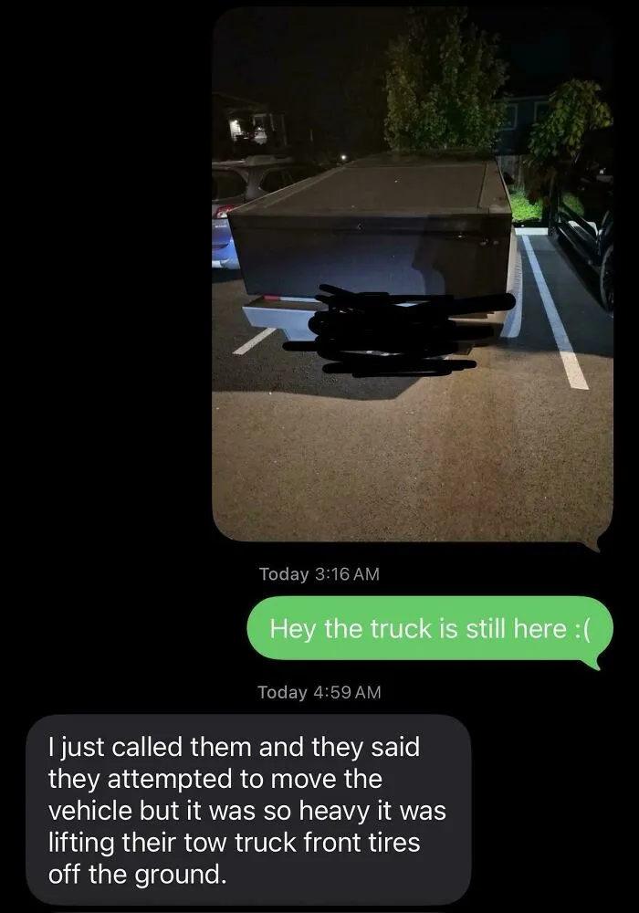 Too Heavy To Tow 🫠