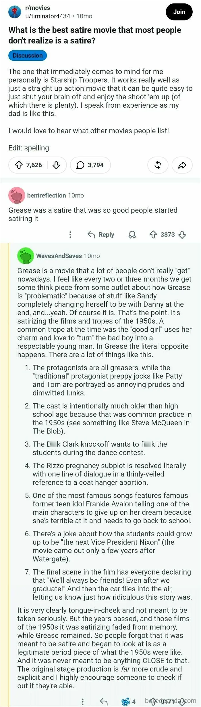U/Wavesandsaves Shares The Satire Of The Movie Grease