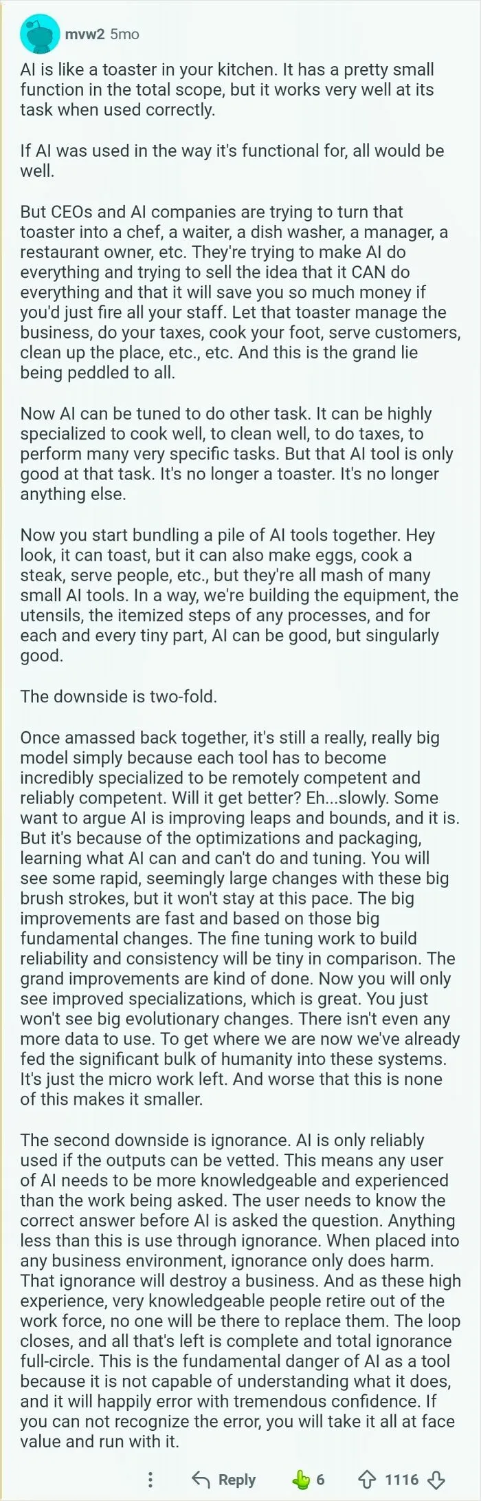 The Most Accurate And Succinct Summary Of The AI Hype-Bubble I Have Seen. The Good, The Bad, And The Stupid